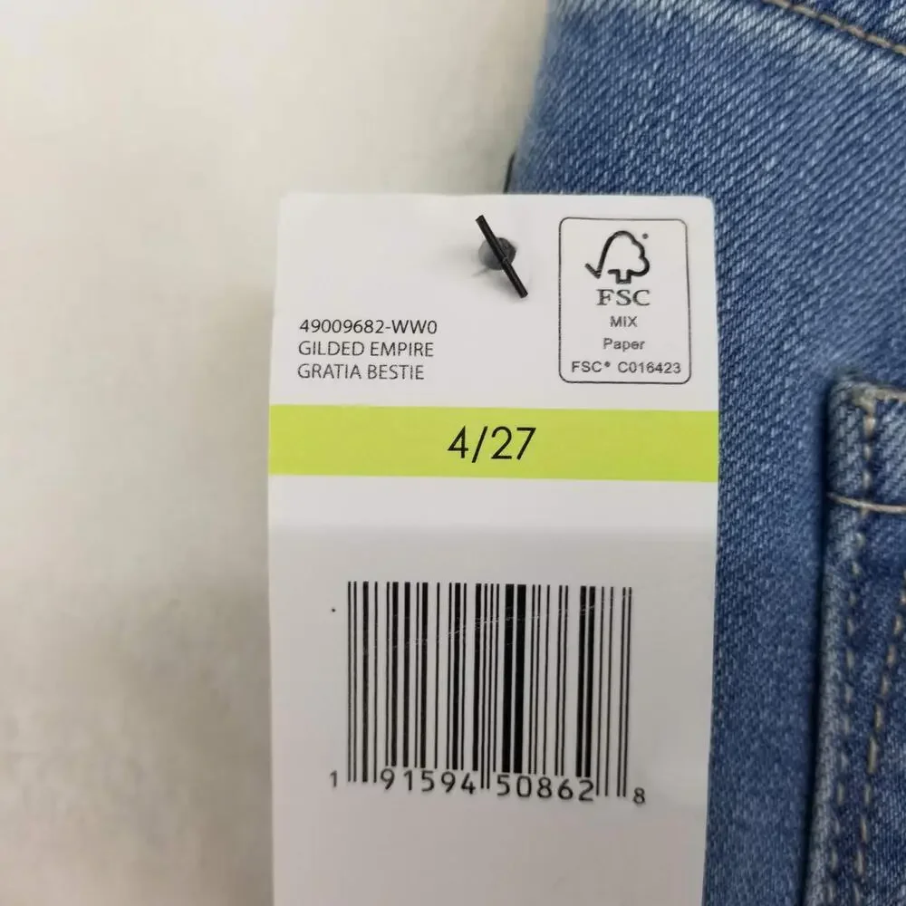Vintage America‎ Bestie Embroidered Jeans 4 / 27 NWT Denim Jean
